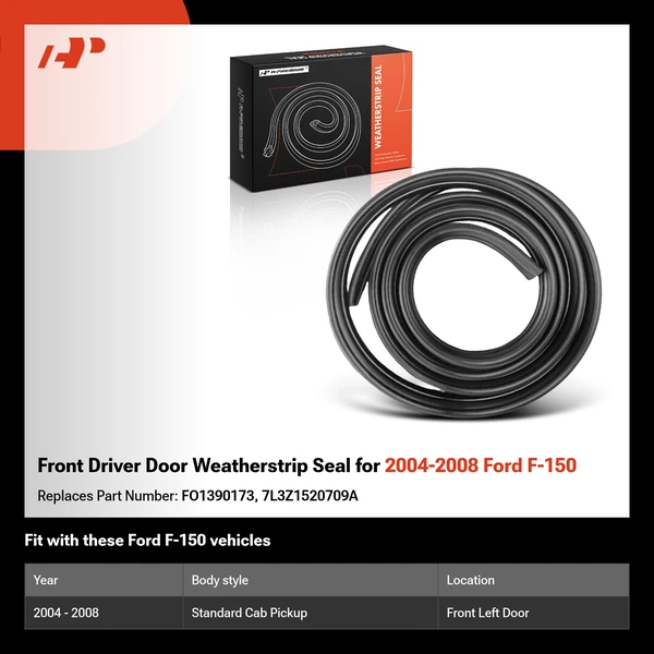 Front Driver Door Weatherstrip Seal for 2004-2008 Ford F-150