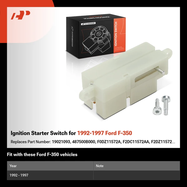 Ignition Starter Switch for 1992-1997 Ford F-350