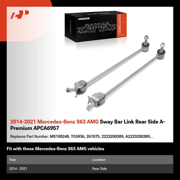 2014-2021 Mercedes-Benz S63 AMG Sway Bar Link Rear Side A-Premium APCA6957