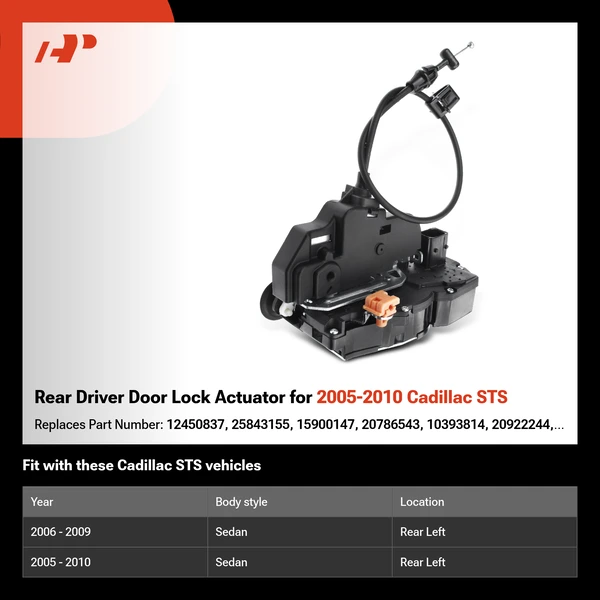Rear Driver Door Lock Actuator for 2005-2010 Cadillac STS