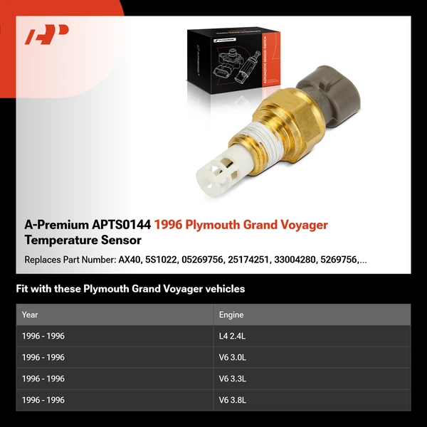 A-Premium APTS0144 1996 Plymouth Grand Voyager Temperature Sensor