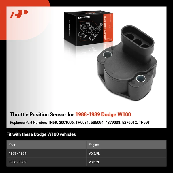 Throttle Position Sensor for 1988-1989 Dodge W100