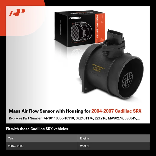 Mass Air Flow Sensor with Housing for 2004-2007 Cadillac SRX