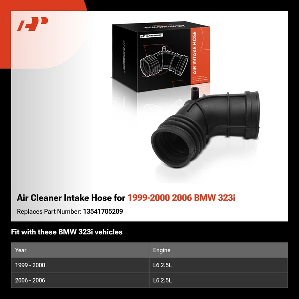 Air Cleaner Intake Hose for 1999-2000 2006 BMW 323i