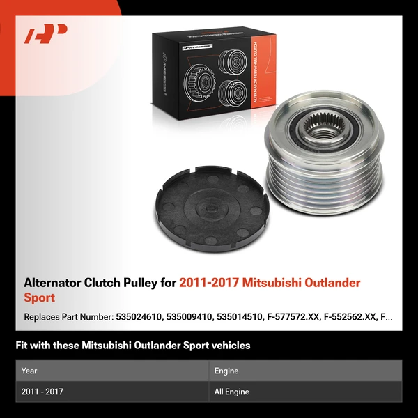 Alternator Clutch Pulley for 2011-2017 Mitsubishi Outlander Sport