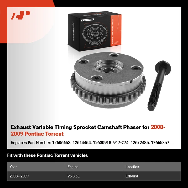 Exhaust Variable Timing Sprocket Camshaft Phaser for 2008-2009 Pontiac Torrent