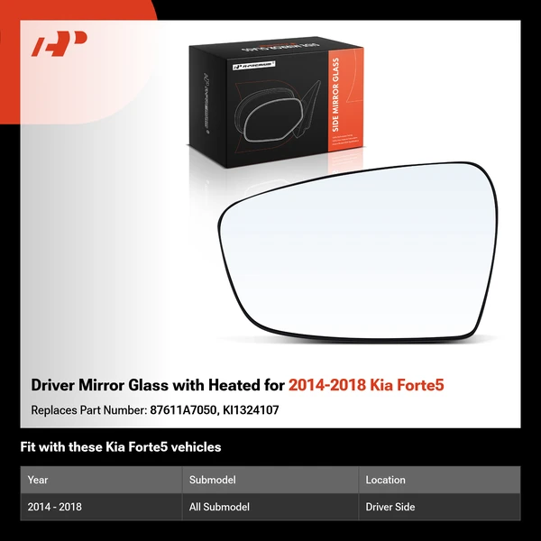 Driver Mirror Glass with Heated for 2014-2018 Kia Forte5