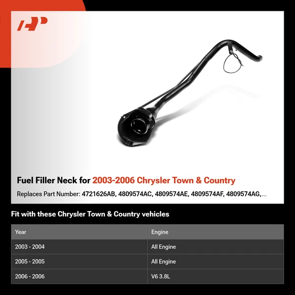 Fuel Filler Neck for 2003-2006 Chrysler Town & Country