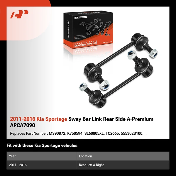 2011-2016 Kia Sportage Sway Bar Link Rear Side A-Premium APCA7090