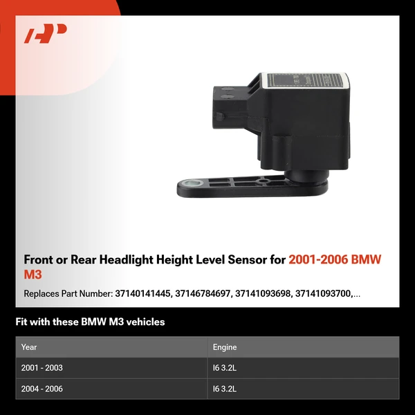 Front or Rear Headlight Height Level Sensor for 2001-2006 BMW M3