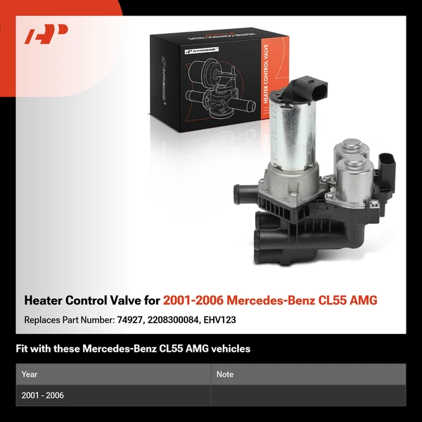 Heater Control Valve for 2001-2006 Mercedes-Benz CL55 AMG
