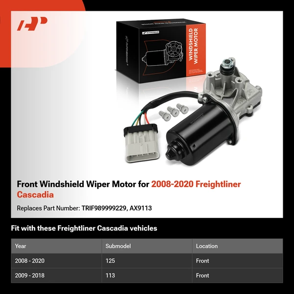 Front Windshield Wiper Motor for 2008-2020 Freightliner Cascadia