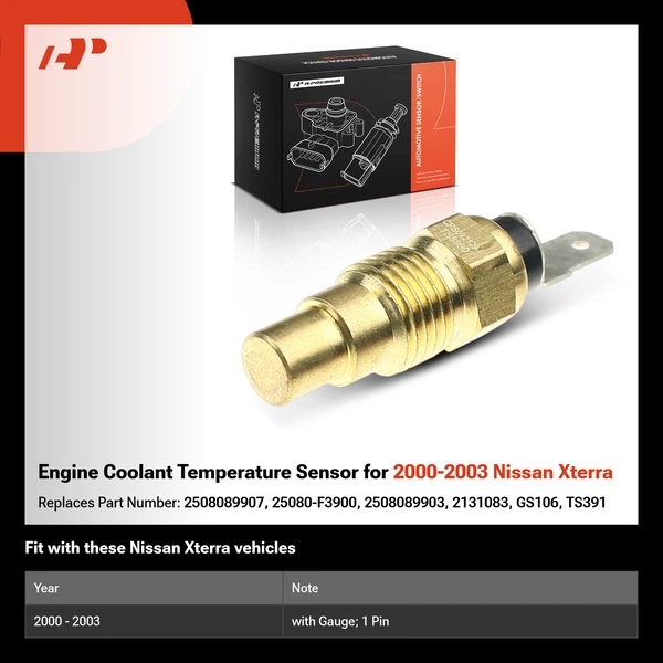 Engine Coolant Temperature Sensor for 2000-2003 Nissan Xterra