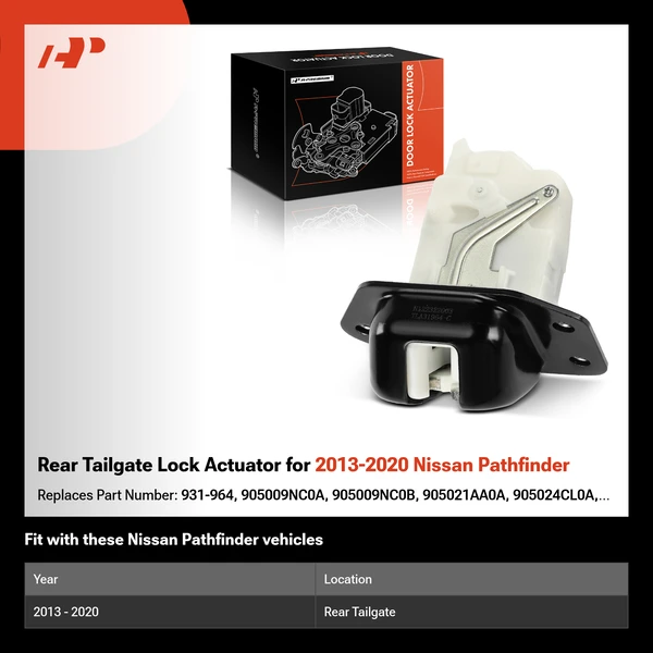 Rear Tailgate Lock Actuator for 2013-2020 Nissan Pathfinder