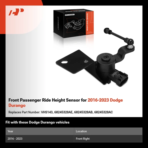 Front Passenger Ride Height Sensor for 2016-2023 Dodge Durango