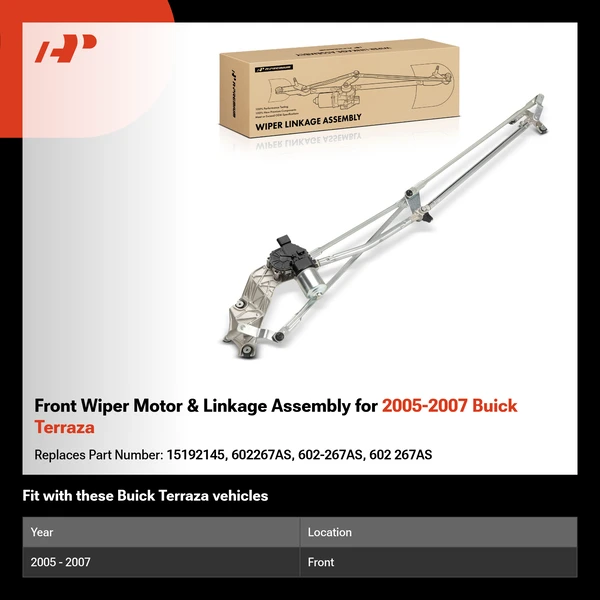Front Wiper Motor & Linkage Assembly for 2005-2007 Buick Terraza