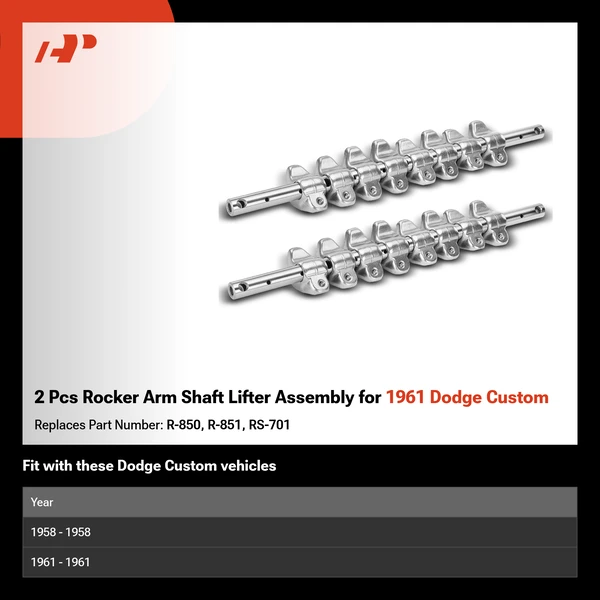 2 Pcs Rocker Arm Shaft Lifter Assembly for 1961 Dodge Custom