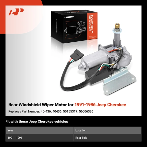 Rear Windshield Wiper Motor for 1991-1996 Jeep Cherokee