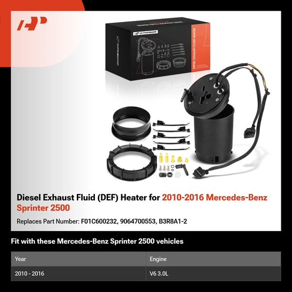 Diesel Exhaust Fluid (DEF) Heater for 2010-2016 Mercedes-Benz Sprinter 2500