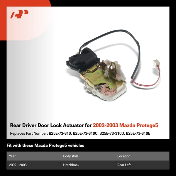 Rear Driver Door Lock Actuator for 2002-2003 Mazda Protege5