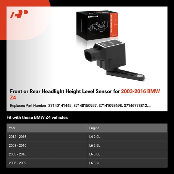 Front or Rear Headlight Height Level Sensor for 2003-2016 BMW Z4