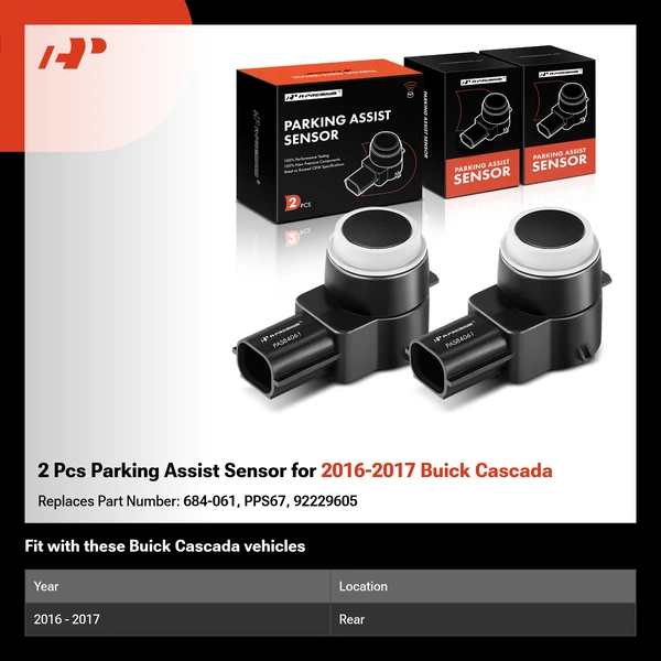 2 Pcs Parking Assist Sensor for 2016-2017 Buick Cascada