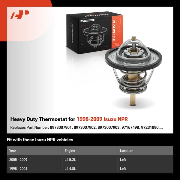 Heavy Duty Thermostat for 1998-2009 Isuzu NPR