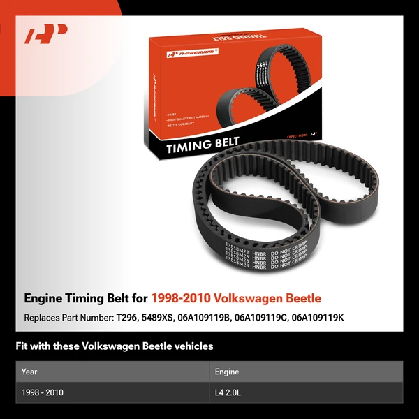 Engine Timing Belt for 1998-2010 Volkswagen Beetle