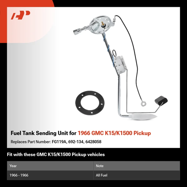 Fuel Tank Sending Unit for 1966 GMC K15/K1500 Pickup