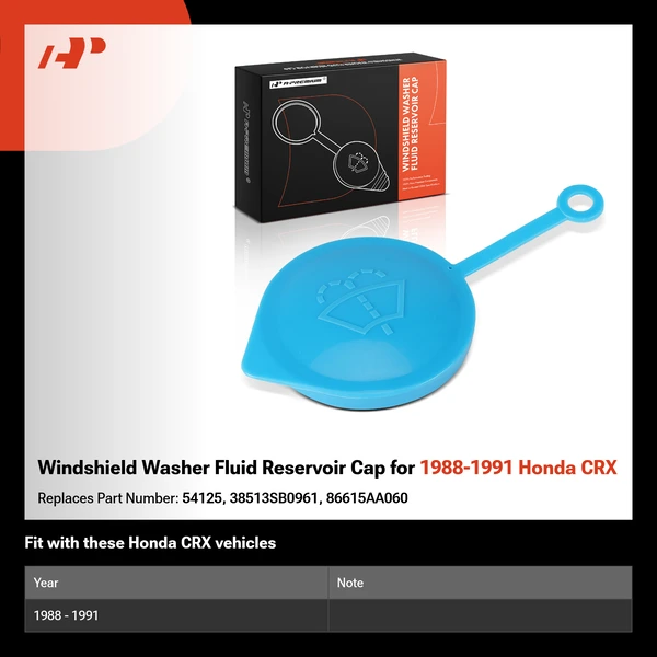 Windshield Washer Fluid Reservoir Cap for 1988-1991 Honda CRX