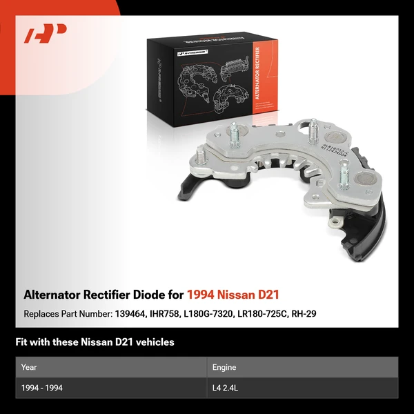 Alternator Rectifier Diode for 1994 Nissan D21
