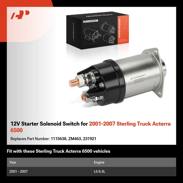 12V Starter Solenoid Switch for 2001-2007 Sterling Truck Acterra 6500