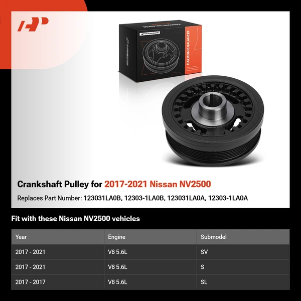 Crankshaft Pulley for 2017-2021 Nissan NV2500