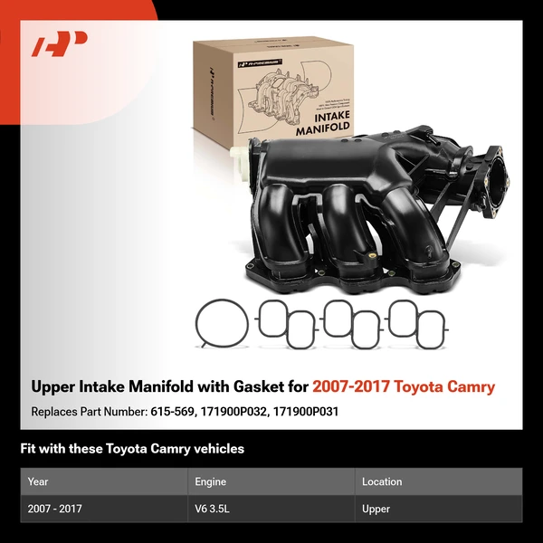 Upper Intake Manifold with Gasket for 2007-2017 Toyota Camry