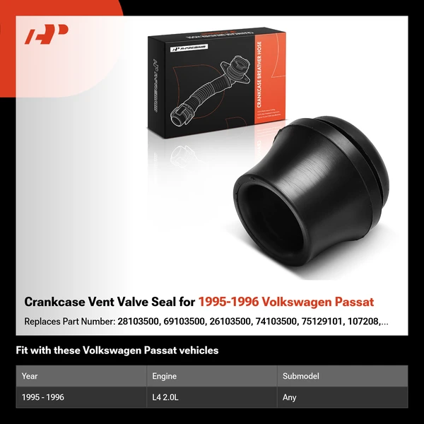 Crankcase Vent Valve Seal for 1995-1996 Volkswagen Passat
