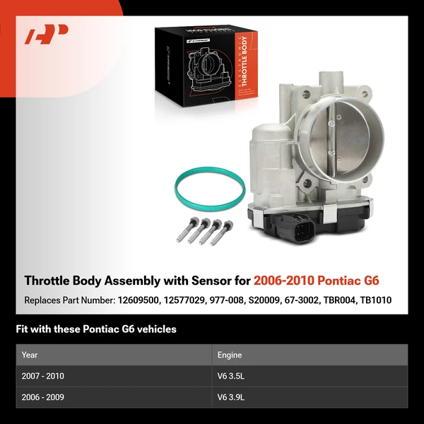 Throttle Body Assembly with Sensor for 2006-2010 Pontiac G6