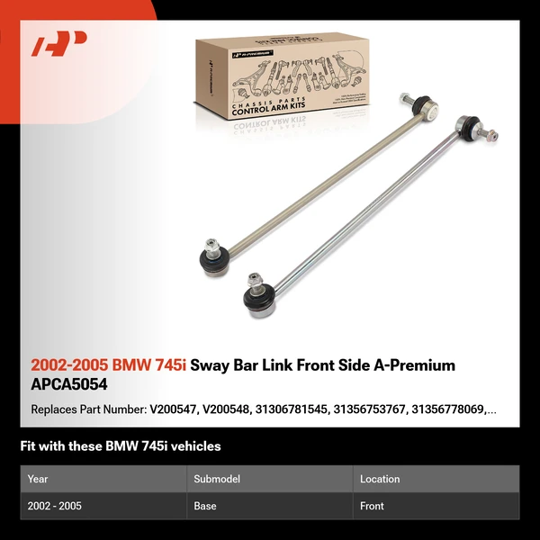 2002-2005 BMW 745i Sway Bar Link Front Side A-Premium APCA5054