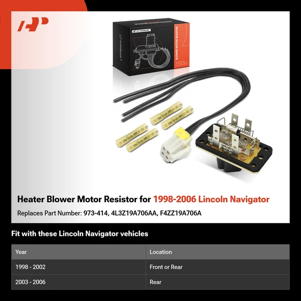 Heater Blower Motor Resistor for 1998-2006 Lincoln Navigator