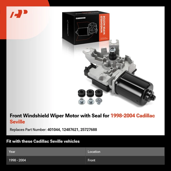 Front Windshield Wiper Motor with Seal for 1998-2004 Cadillac Seville