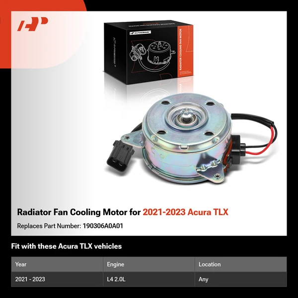 Radiator Fan Cooling Motor for 2021-2023 Acura TLX