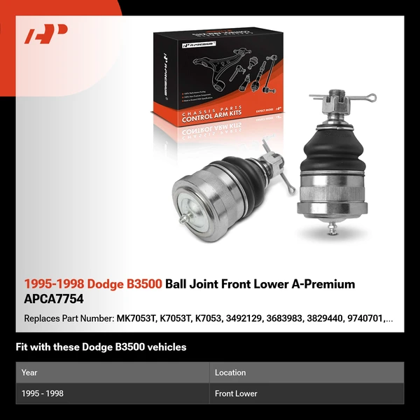1995-1998 Dodge B3500 Ball Joint Front Lower A-Premium APCA7754