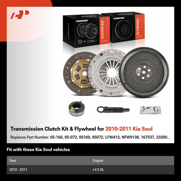 Transmission Clutch Kit & Flywheel for 2010-2011 Kia Soul