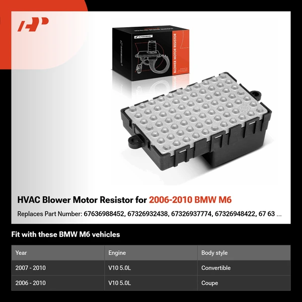 HVAC Blower Motor Resistor for 2006-2010 BMW M6