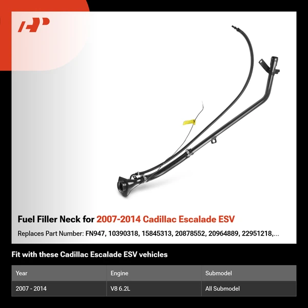 Fuel Filler Neck for 2007-2014 Cadillac Escalade ESV