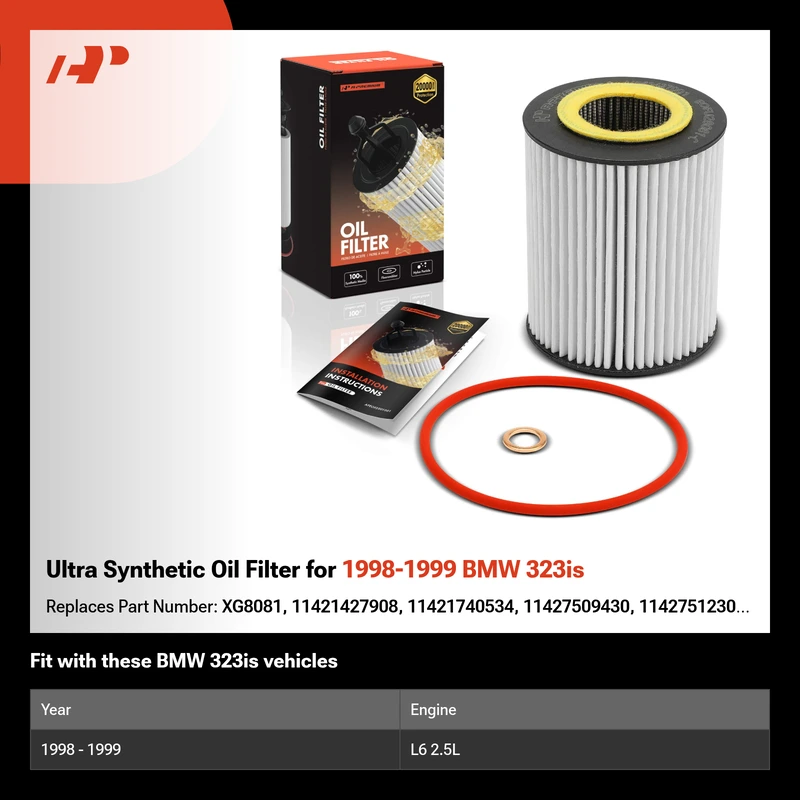 Ultra Synthetic Oil Filter for 1998-1999 BMW 323is