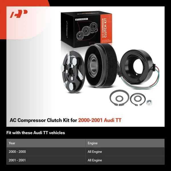 AC Compressor Clutch Kit for 2000-2001 Audi TT