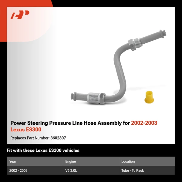 Power Steering Pressure Line Hose Assembly for 2002-2003 Lexus ES300