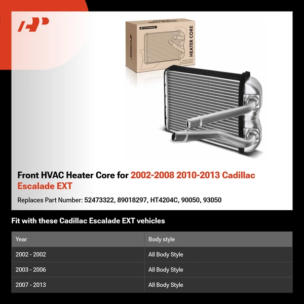 Front HVAC Heater Core for 2002-2008 2010-2013 Cadillac Escalade EXT