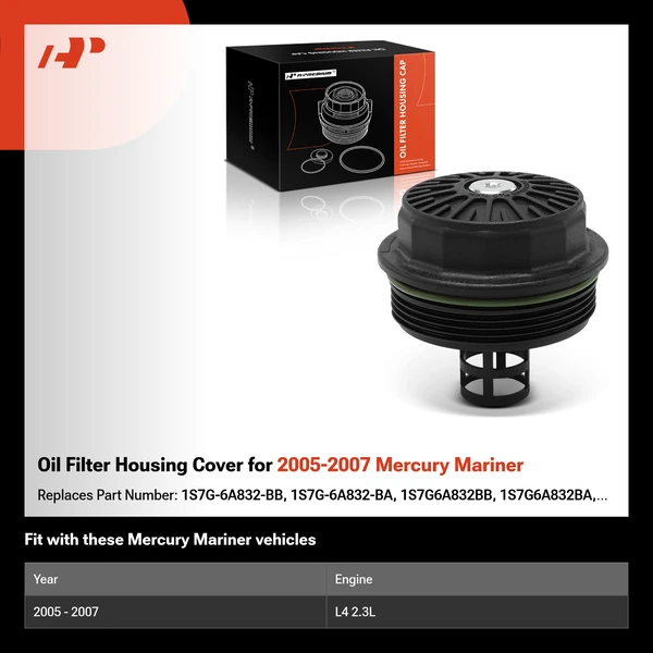 Oil Filter Housing Cover for 2005-2007 Mercury Mariner