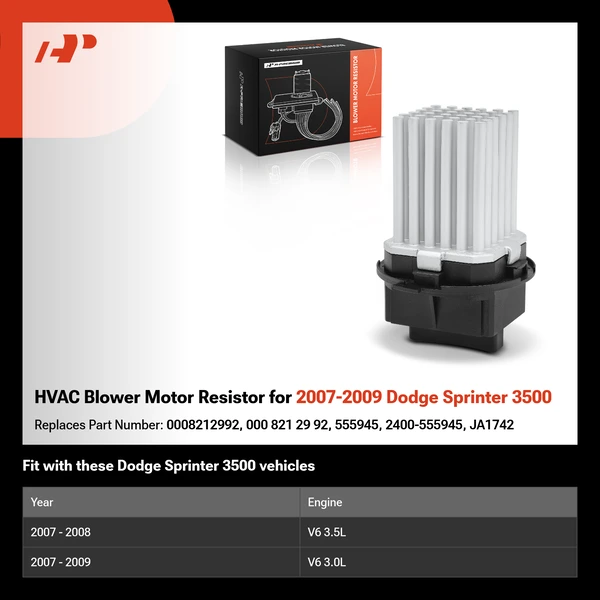 HVAC Blower Motor Resistor for 2007-2009 Dodge Sprinter 3500